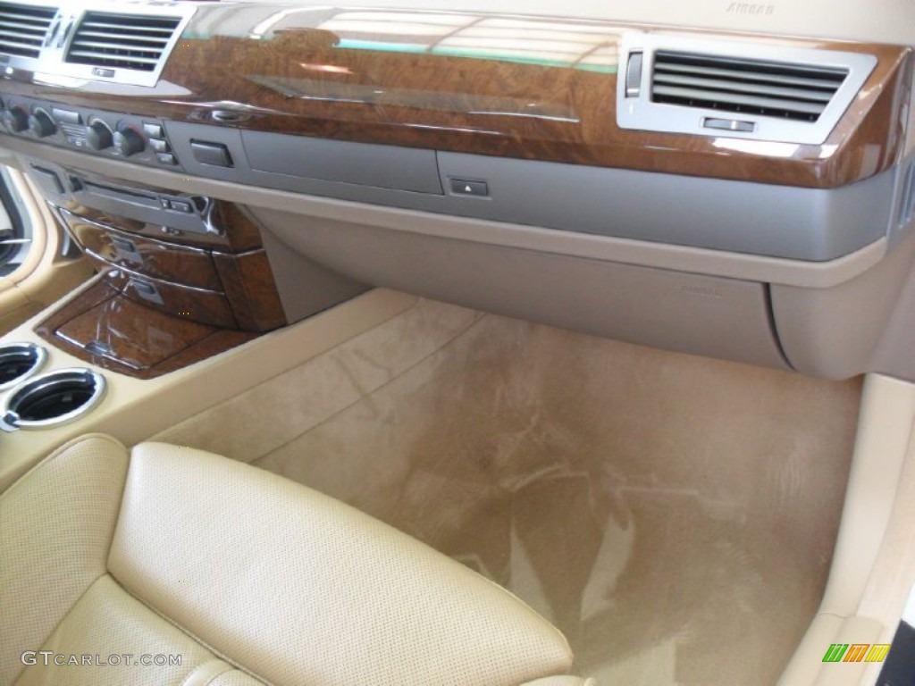 2003 7 Series 745Li Sedan - Alpine White / Dark Beige/Beige III photo #18