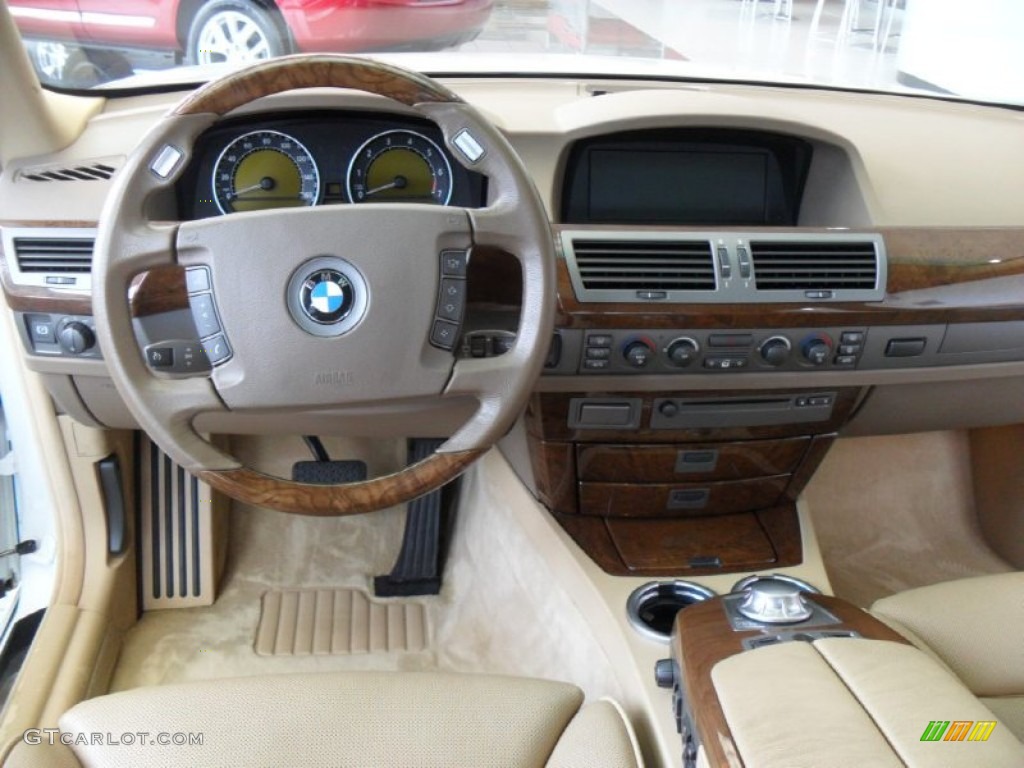 2003 7 Series 745Li Sedan - Alpine White / Dark Beige/Beige III photo #23