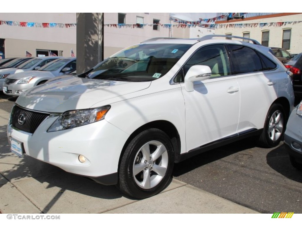 2010 RX 350 AWD - Starfire White Pearl / Parchment/Brown Walnut photo #1