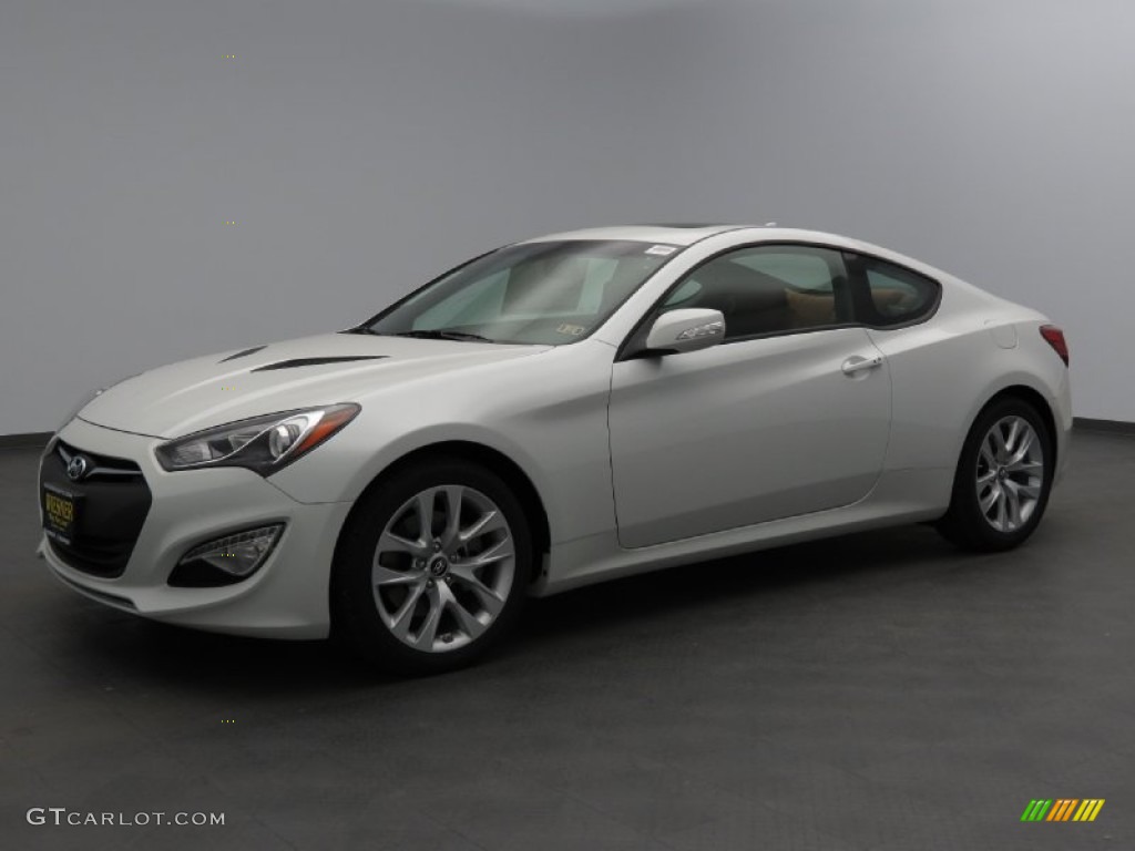 2013 Genesis Coupe 3.8 Grand Touring - White Satin Pearl / Tan Leather photo #1