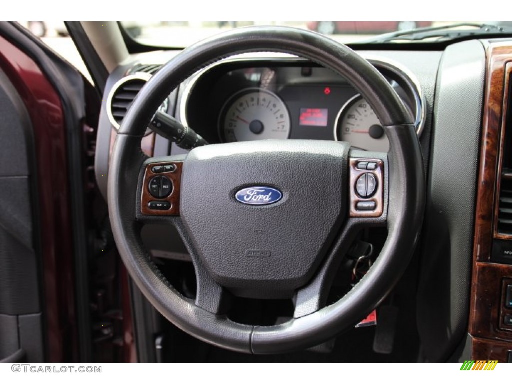 2006 Ford Explorer Limited 4x4 Black Steering Wheel Photo #81026146
