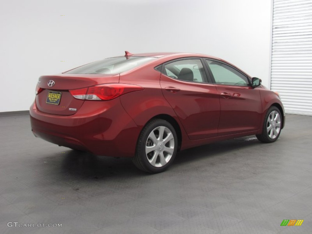 2013 Elantra Limited - Sparkling Ruby / Black photo #2