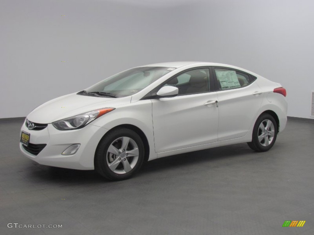 2013 Elantra GLS - Shimmering White / Beige photo #1