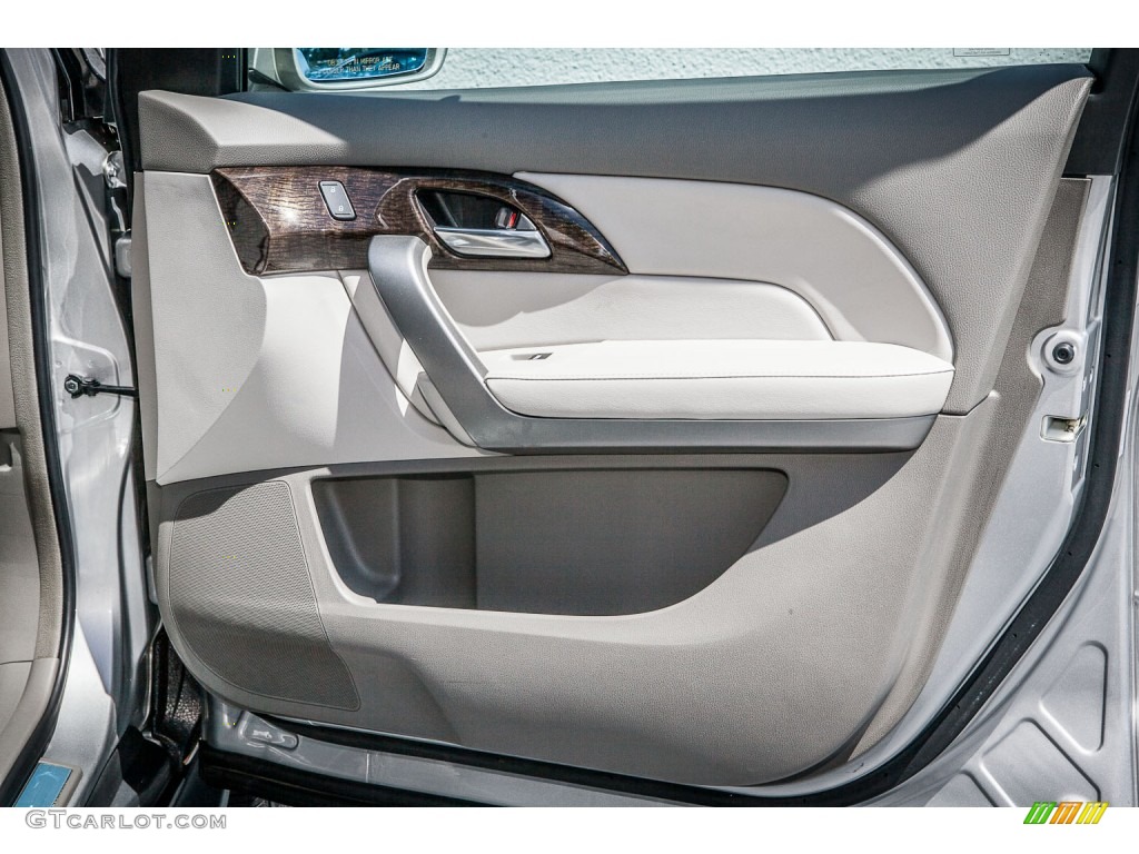 2010 Acura MDX Standard MDX Model Taupe Gray Door Panel Photo #81026898