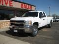 2009 Summit White Chevrolet Silverado 2500HD LS Extended Cab 4x4  photo #1