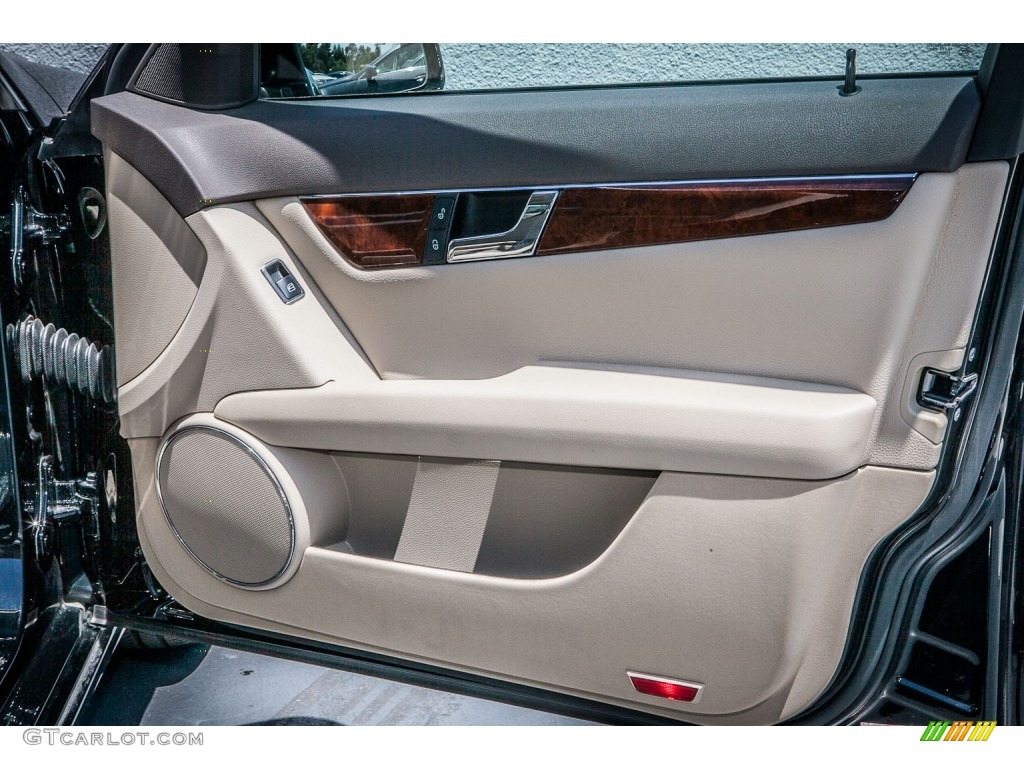 2011 Mercedes-Benz C 300 Luxury Almond/Mocha Door Panel Photo #81028656