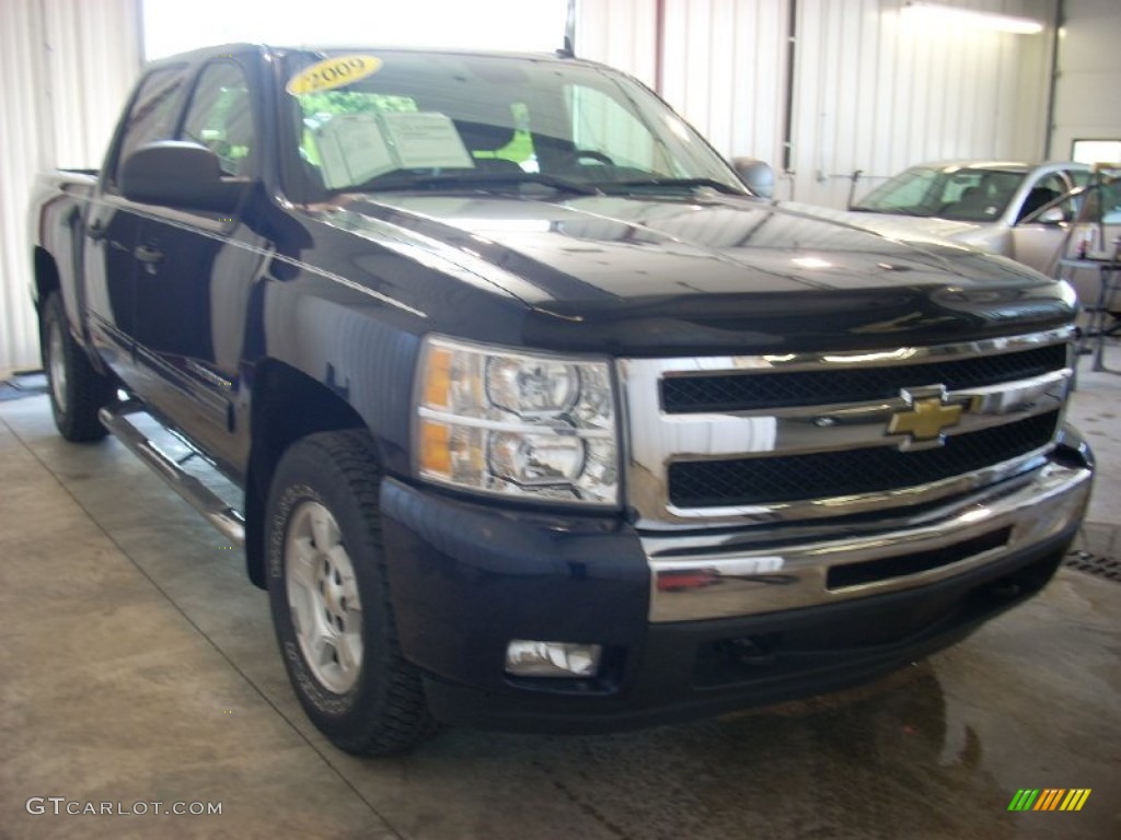 2009 Silverado 1500 LT Z71 Crew Cab 4x4 - Imperial Blue Metallic / Ebony photo #19