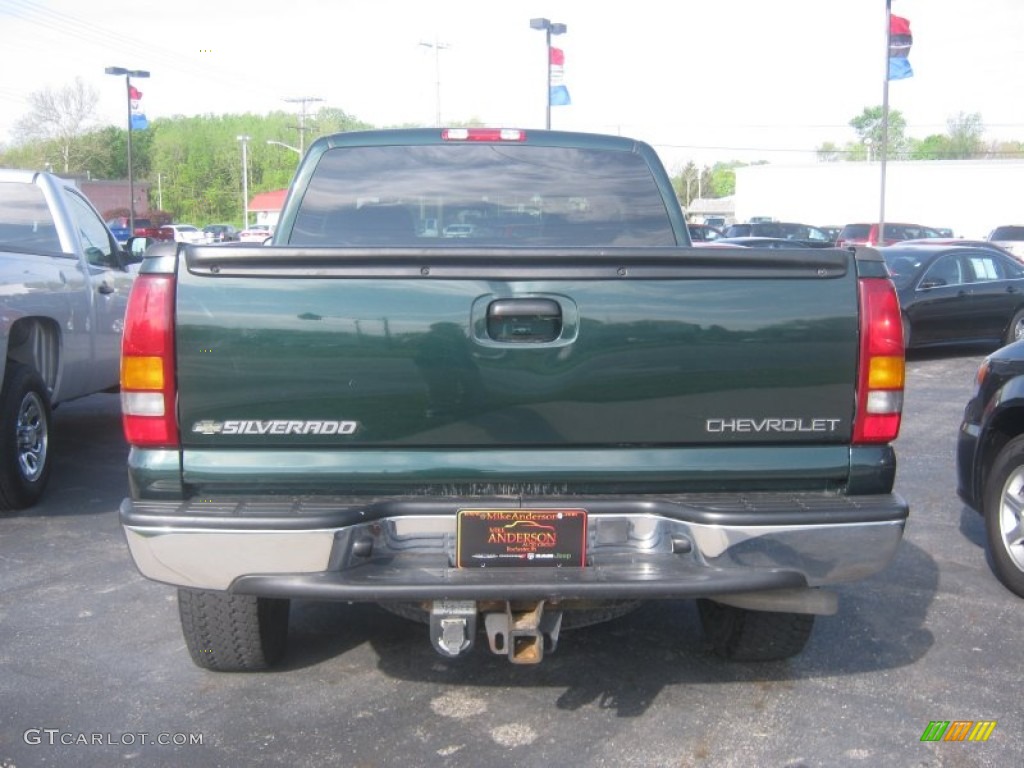 2002 Silverado 1500 LS Extended Cab 4x4 - Forest Green Metallic / Graphite Gray photo #3