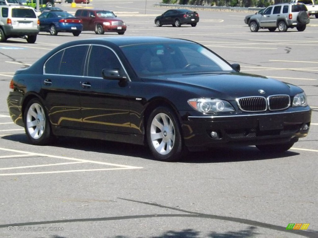 2006 7 Series 750i Sedan - Jet Black / Black/Black photo #7