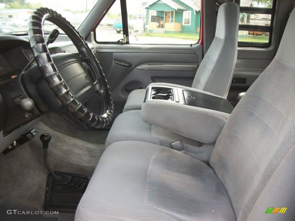 1995 F150 XLT Extended Cab 4x4 - Electric Currant Red Pearl / Gray photo #7