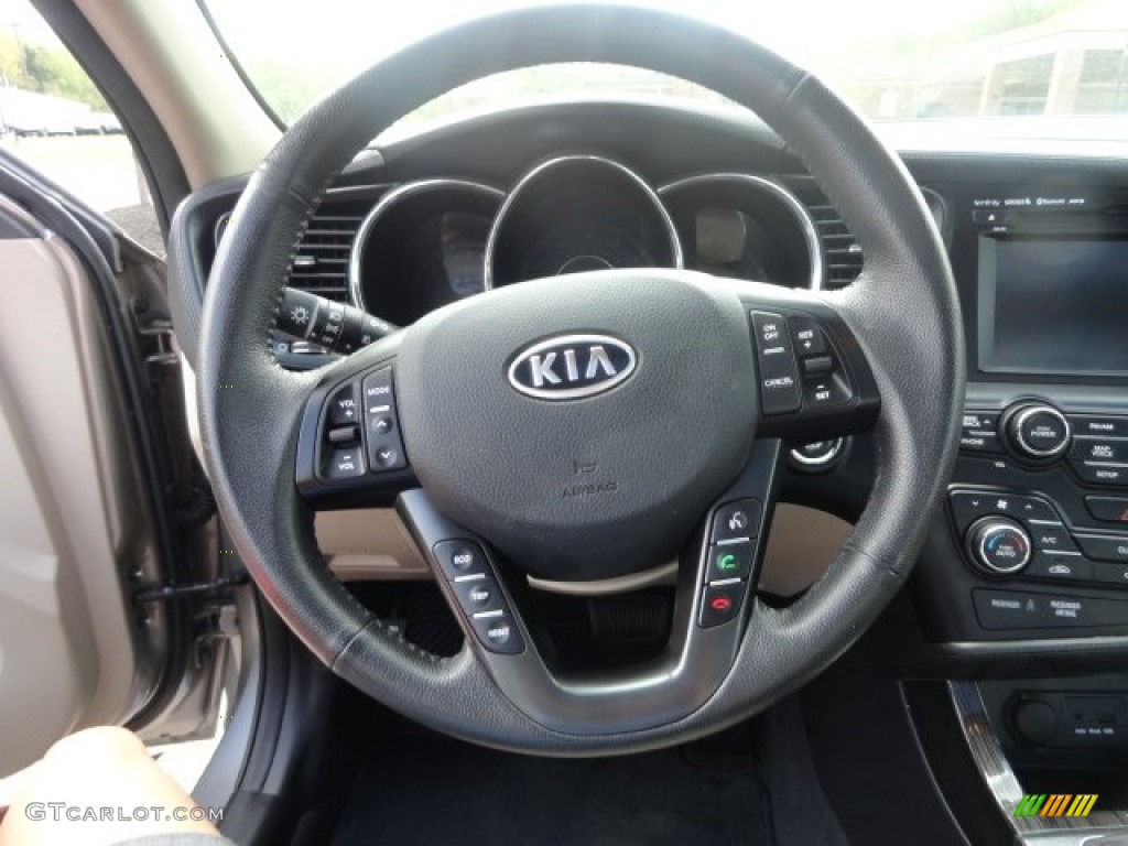 2011 Kia Optima EX Beige Steering Wheel Photo #81031173