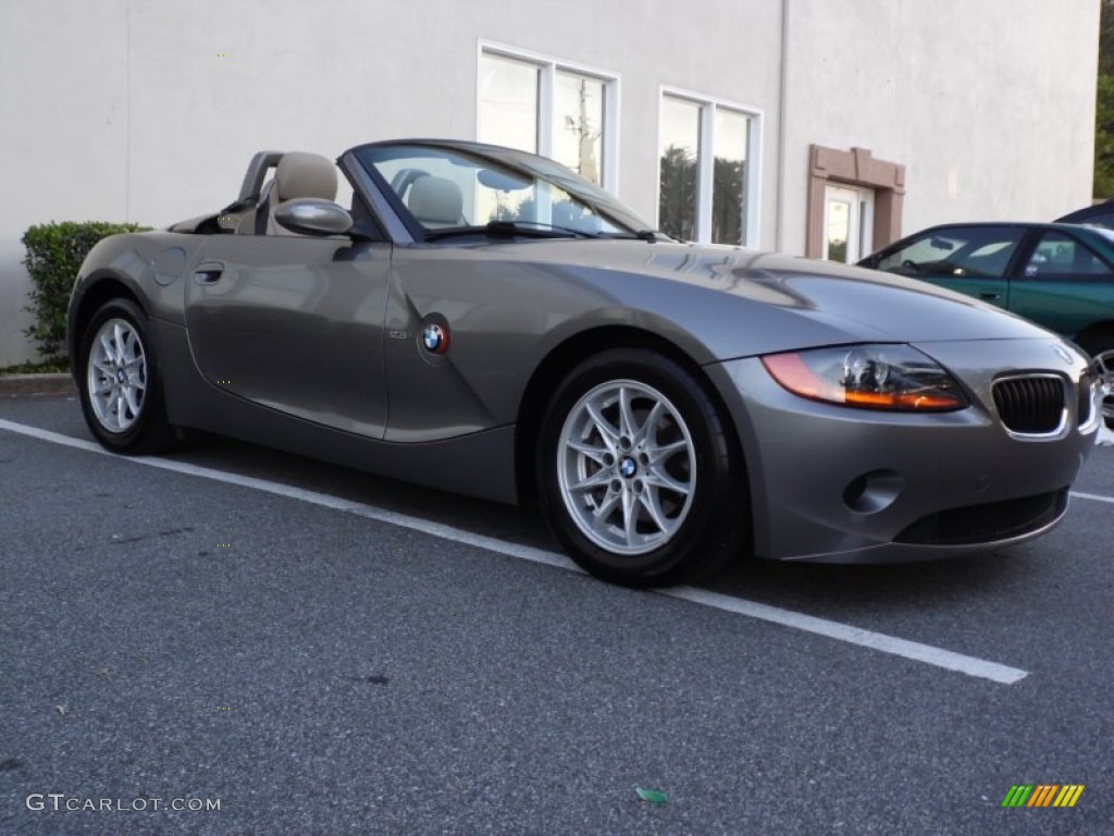 2003 Z4 2.5i Roadster - Sterling Grey Metallic / Beige photo #13