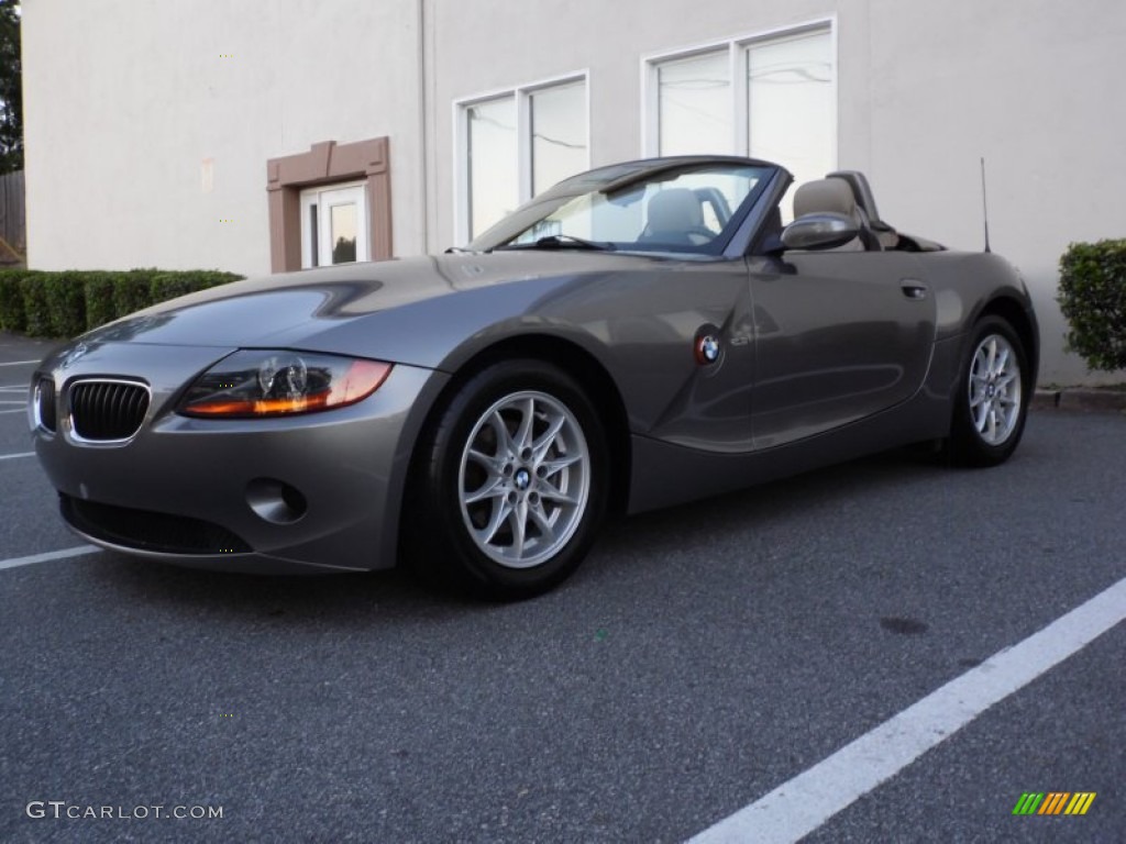 2003 Z4 2.5i Roadster - Sterling Grey Metallic / Beige photo #14