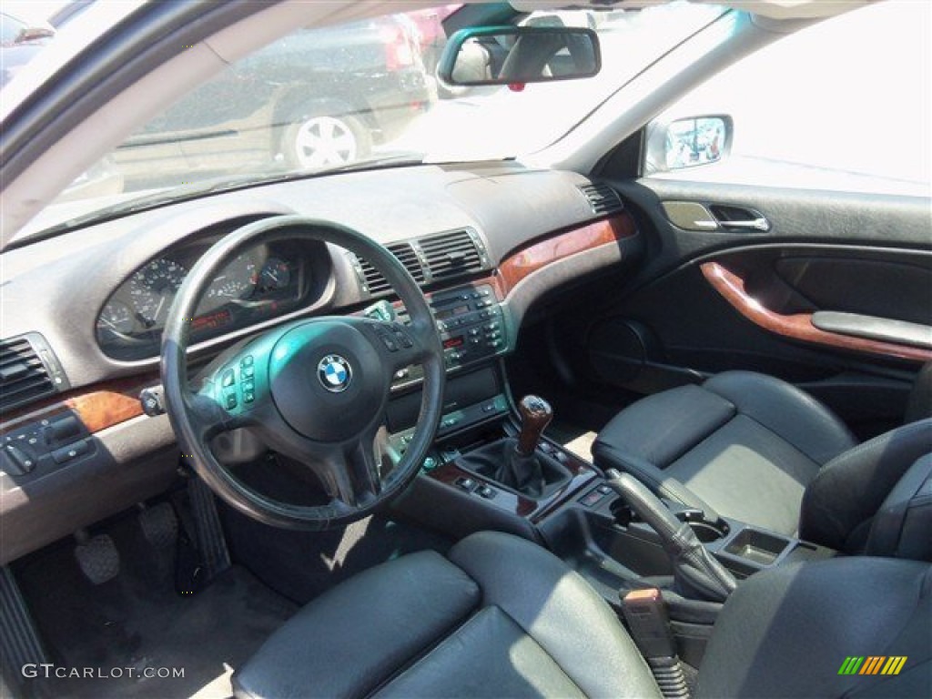 Black Interior 2005 BMW 3 Series 325i Coupe Photo #81034342