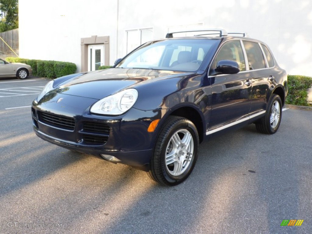 2005 Cayenne  - Dark Sea Blue / Havanna/Sand Beige photo #8