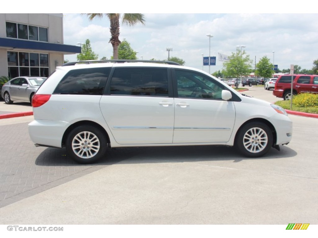2007 Sienna XLE Limited - Arctic Frost Pearl White / Taupe photo #6