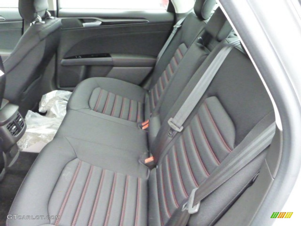 SE Appearance Package Charcoal Black/Red Stitching Interior 2013 Ford Fusion SE 1.6 EcoBoost Photo #81037476