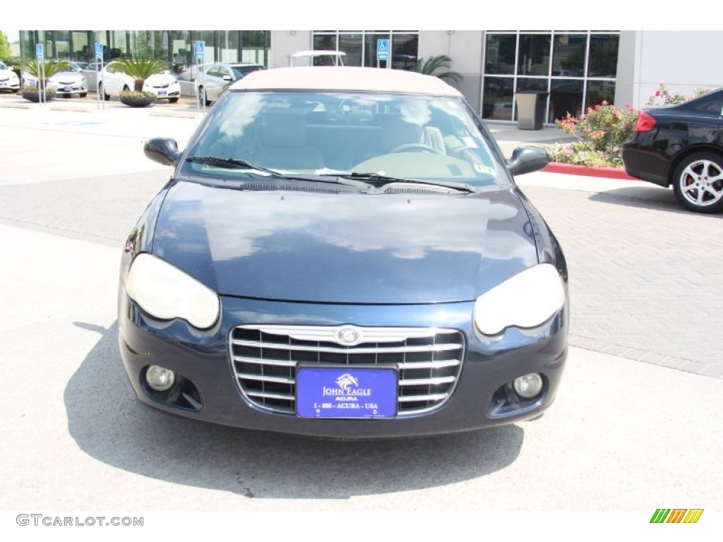 2004 Sebring LXi Convertible - Deep Sapphire Blue Pearl / Sandstone photo #3