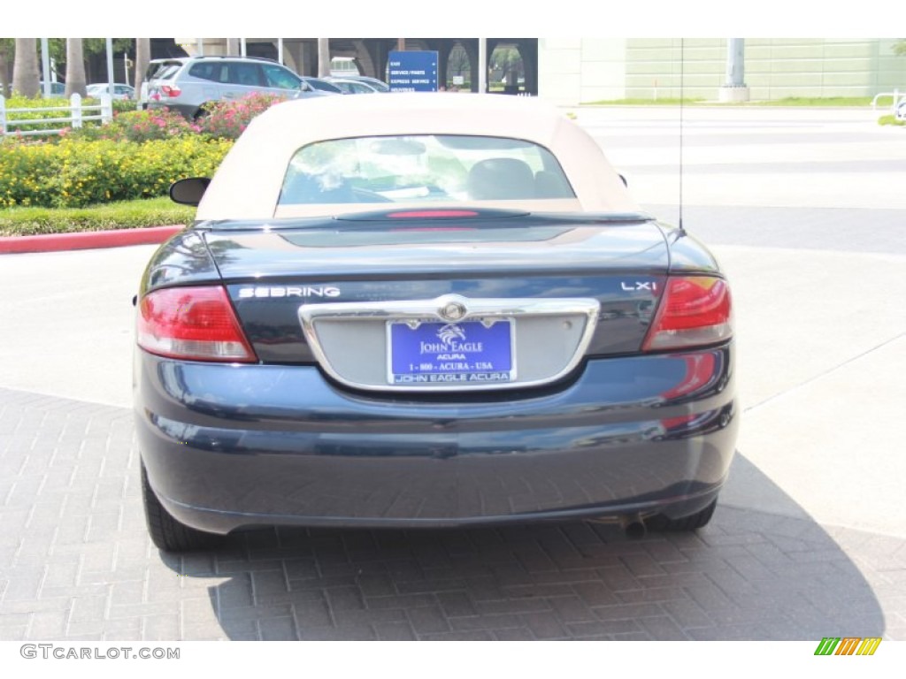 2004 Sebring LXi Convertible - Deep Sapphire Blue Pearl / Sandstone photo #4
