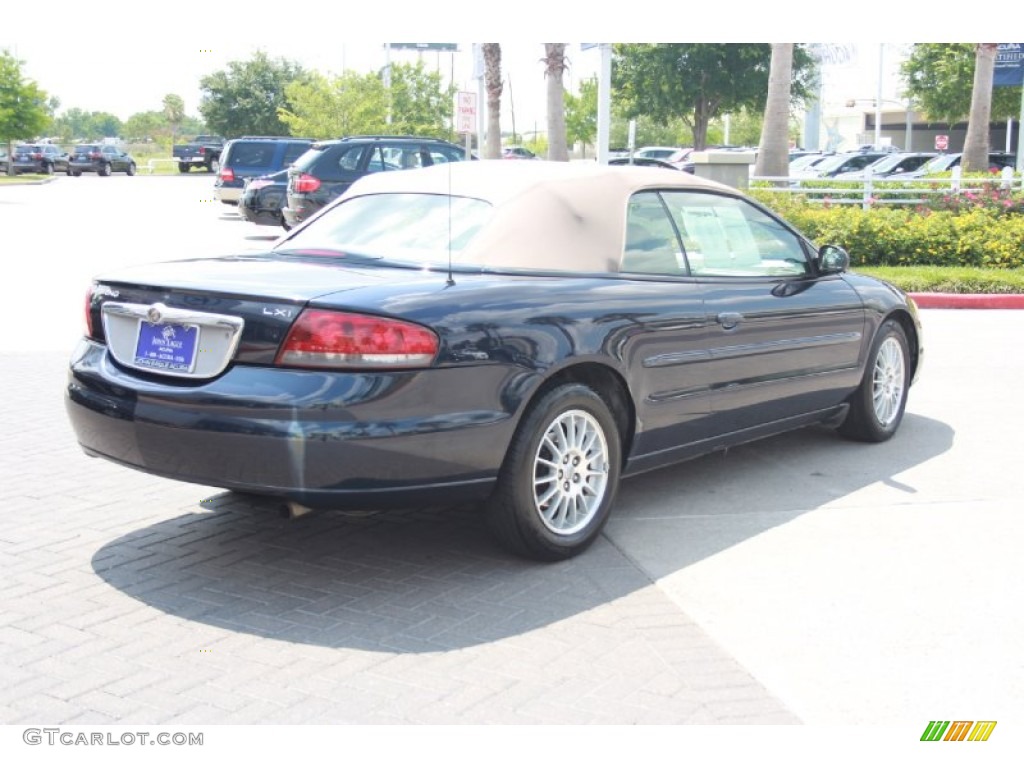 2004 Sebring LXi Convertible - Deep Sapphire Blue Pearl / Sandstone photo #8