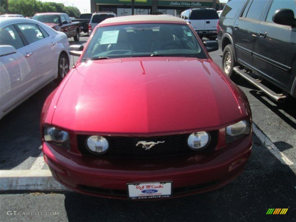 2005 Mustang GT Premium Convertible - Redfire Metallic / Medium Parchment photo #4