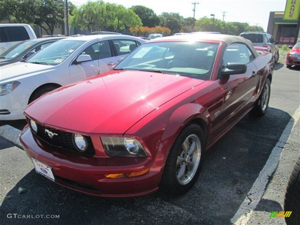 2005 Mustang GT Premium Convertible - Redfire Metallic / Medium Parchment photo #5
