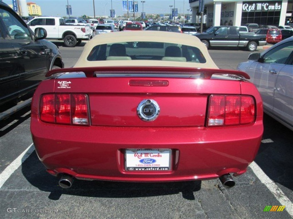 2005 Mustang GT Premium Convertible - Redfire Metallic / Medium Parchment photo #6