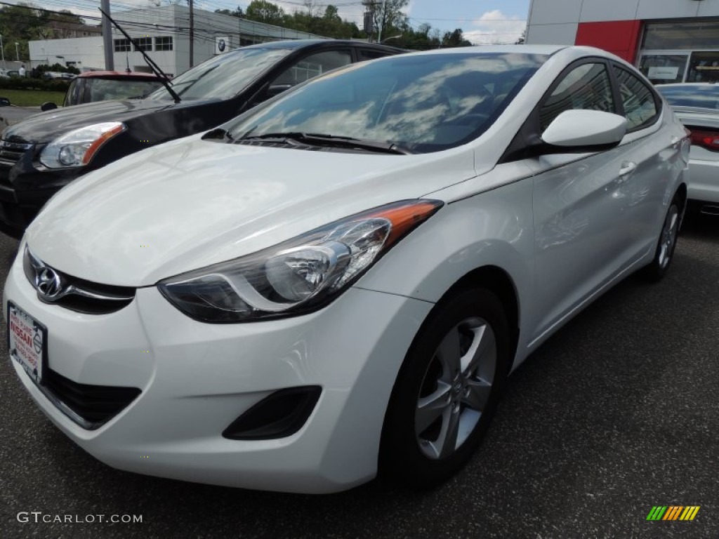 2011 Elantra GLS - Pearl White / Beige photo #1