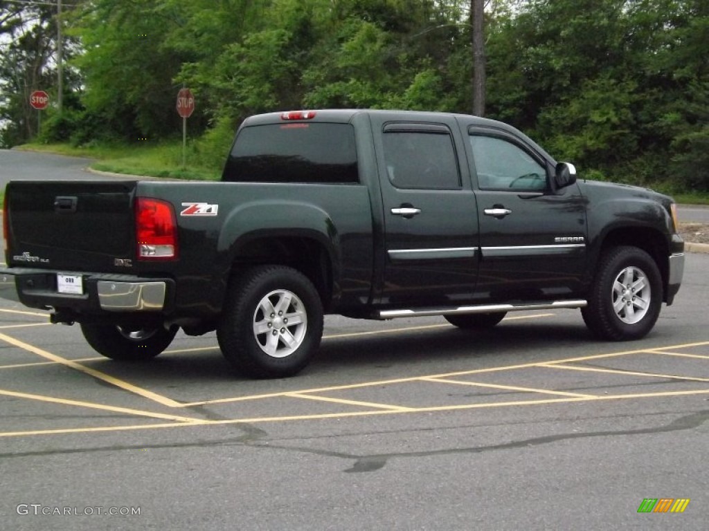 2013 Sierra 1500 SLE Crew Cab 4x4 - Mineral Green Metallic / Ebony photo #5