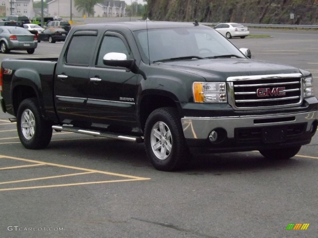 2013 Sierra 1500 SLE Crew Cab 4x4 - Mineral Green Metallic / Ebony photo #7