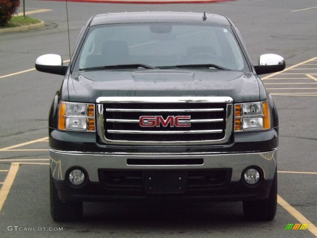 2013 Sierra 1500 SLE Crew Cab 4x4 - Mineral Green Metallic / Ebony photo #8