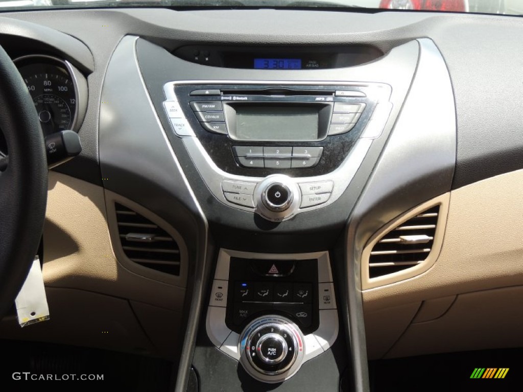 2011 Elantra GLS - Pearl White / Beige photo #8