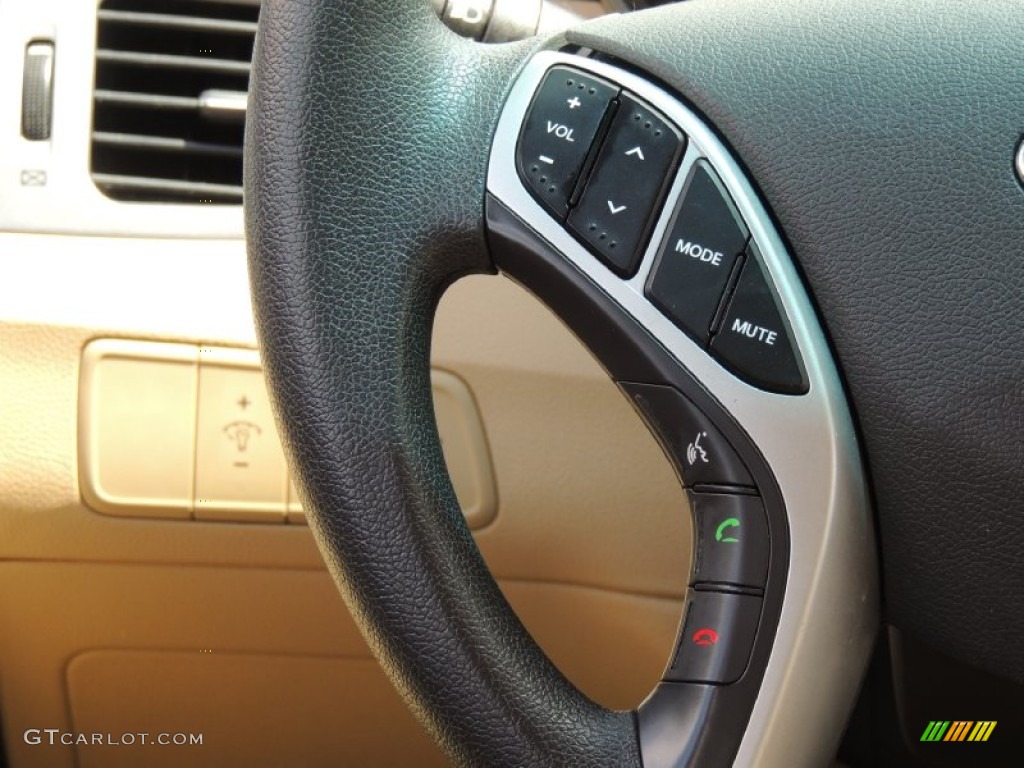 2011 Elantra GLS - Pearl White / Beige photo #12