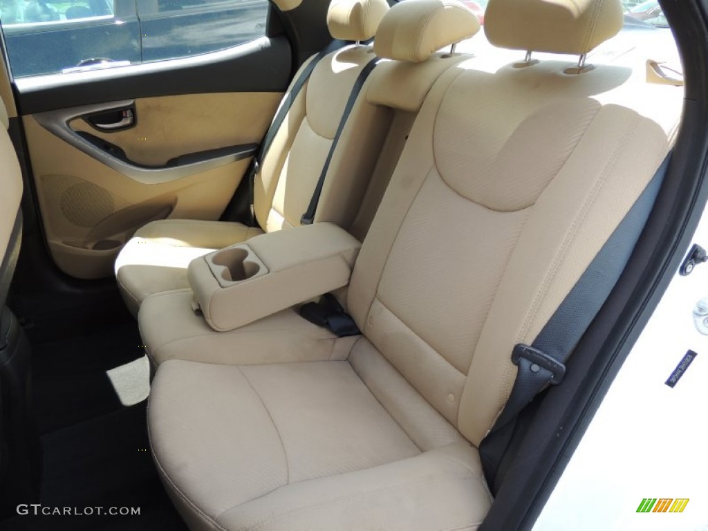 2011 Elantra GLS - Pearl White / Beige photo #15