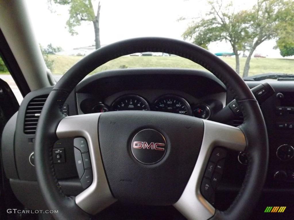 2013 Sierra 1500 SLE Crew Cab 4x4 - Mineral Green Metallic / Ebony photo #17