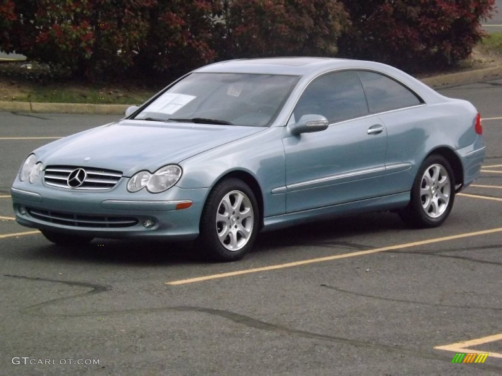 Ice Blue Metallic 2004 Mercedes-Benz CLK 320 Coupe Exterior Photo #81041617