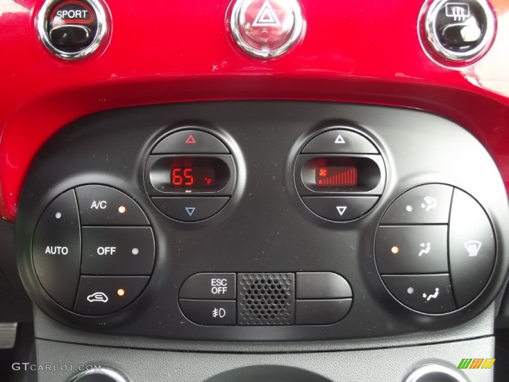 2012 Fiat 500 Sport Controls Photo #81042822