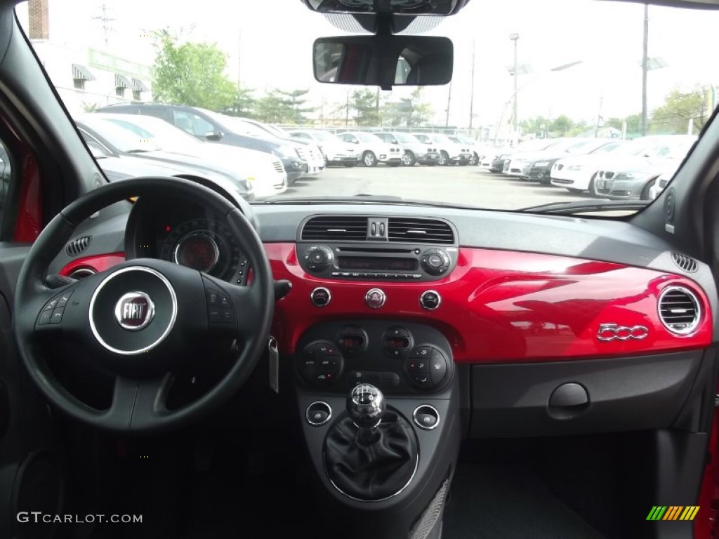 2012 Fiat 500 Sport Sport Tessuto Nero/Nero (Black/Black) Dashboard Photo #81043026