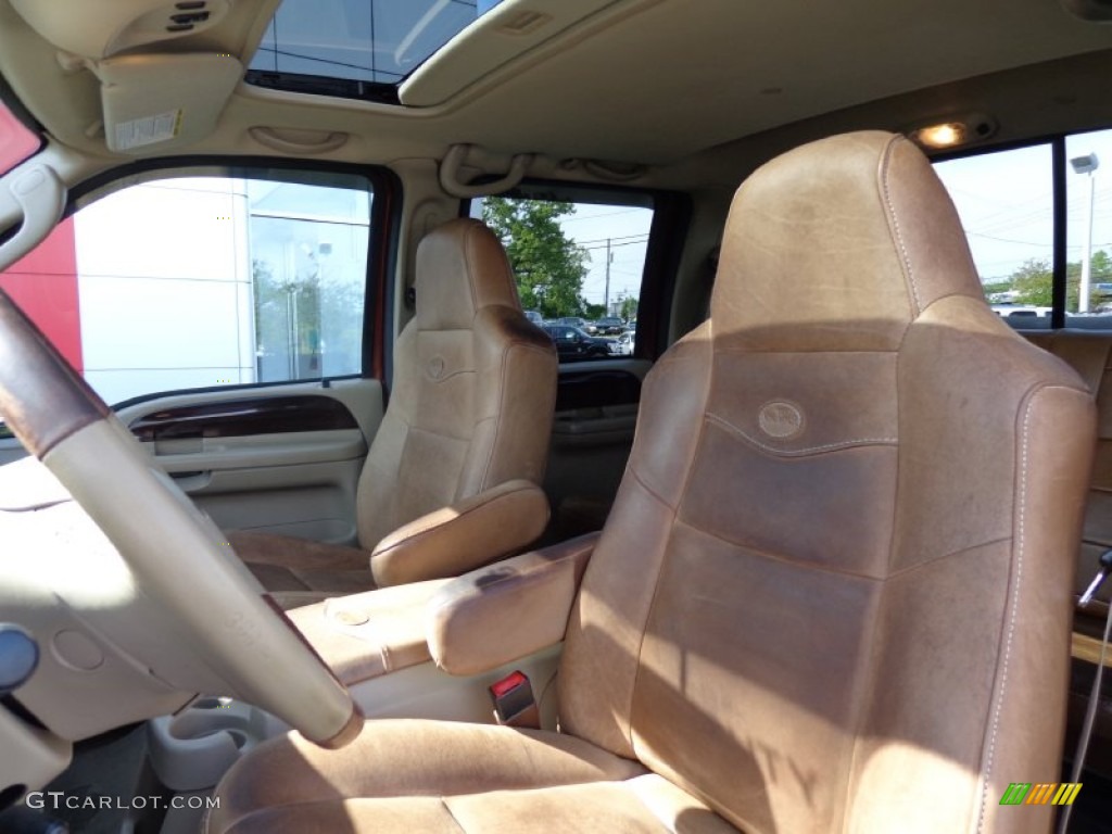 Castano Brown Leather Interior 2006 Ford F350 Super Duty King Ranch Crew Cab 4x4 Dually Photo #81043041
