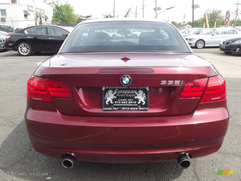 2011 3 Series 335i Convertible - Vermillion Red Metallic / Black photo #5