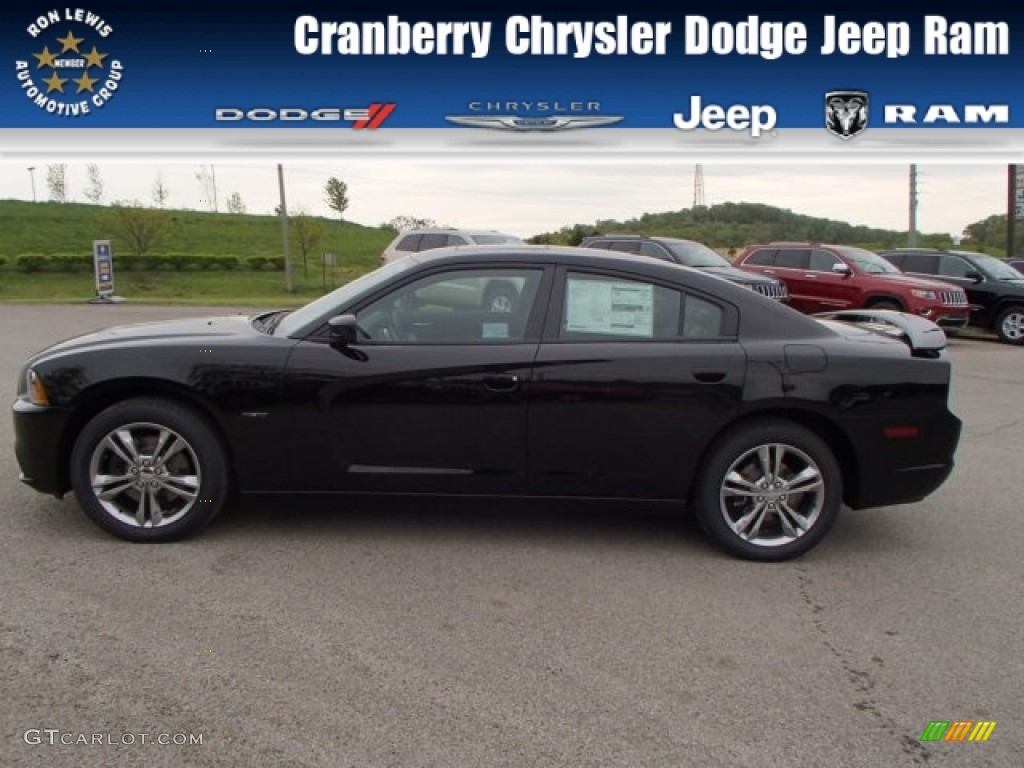 2013 Charger R/T Plus AWD - Pitch Black / Black photo #1