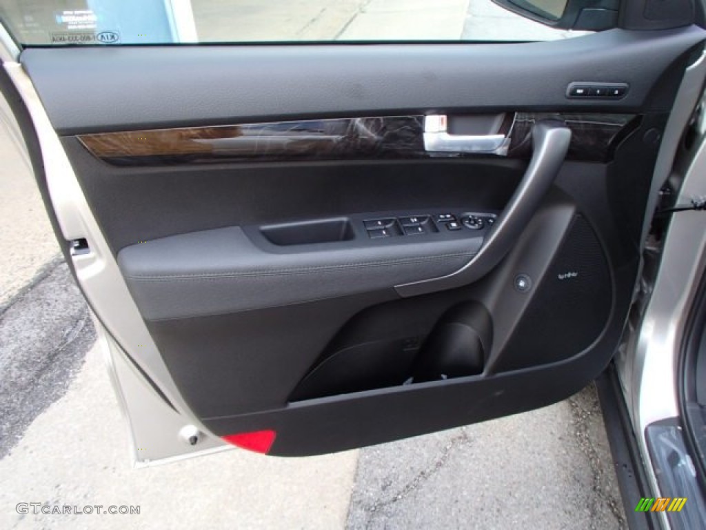 2014 Kia Sorento EX V6 AWD Black Door Panel Photo #81045891