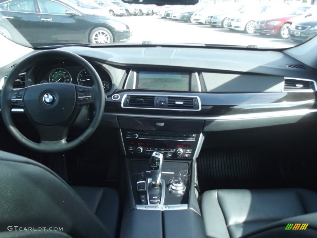 2010 BMW 5 Series 550i Gran Turismo Black Dashboard Photo #81046788