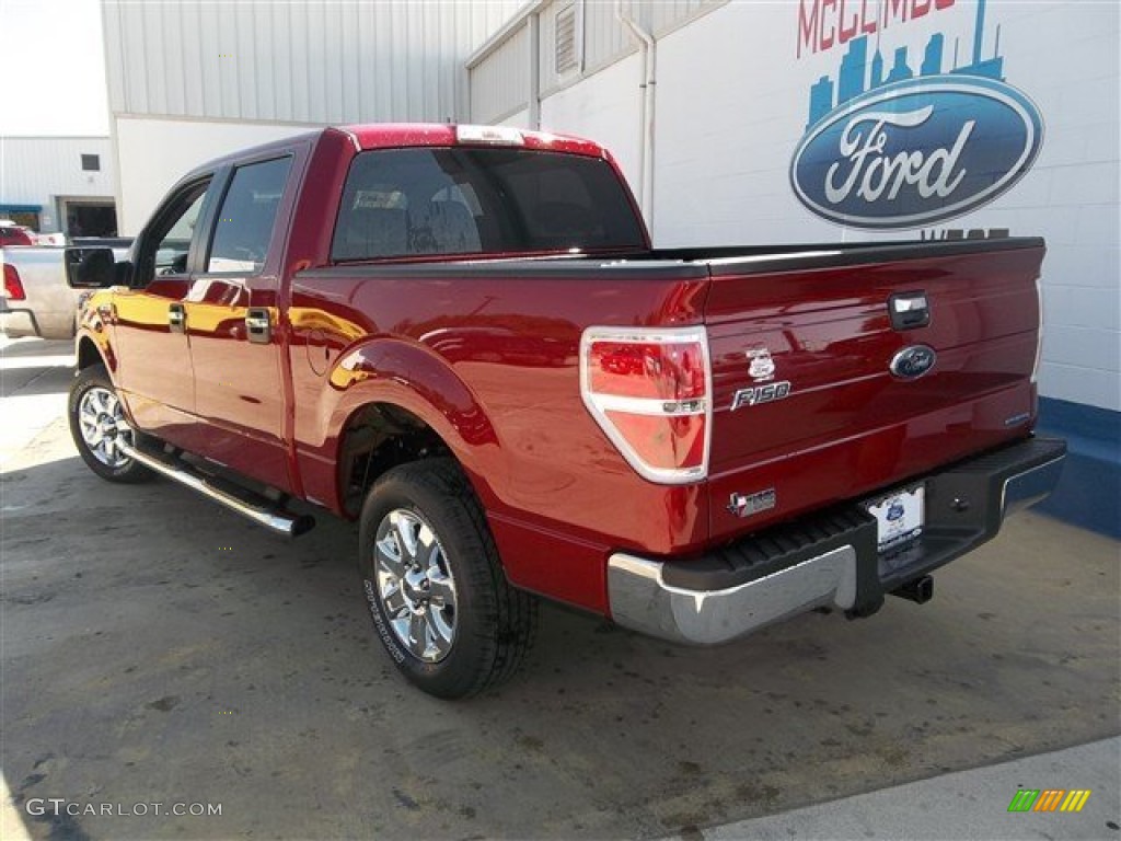 2013 F150 XLT SuperCrew - Ruby Red Metallic / Steel Gray photo #4