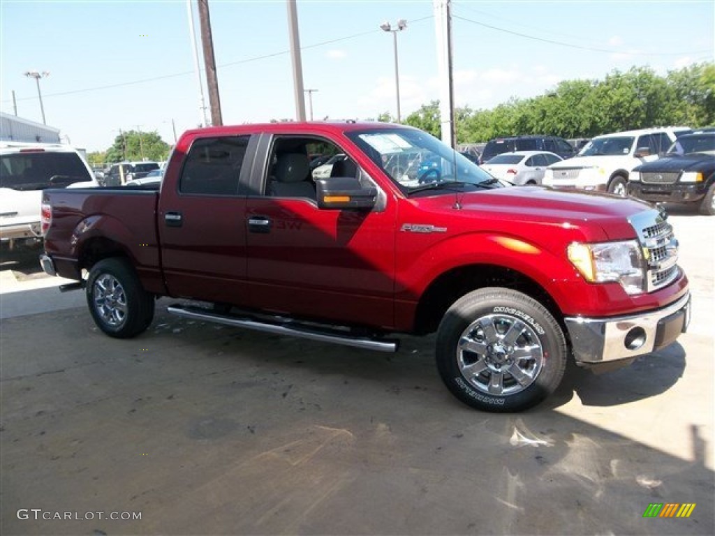 2013 F150 XLT SuperCrew - Ruby Red Metallic / Steel Gray photo #8