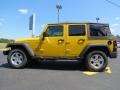 2011 Detonator Yellow Jeep Wrangler Unlimited Sport 4x4  photo #4