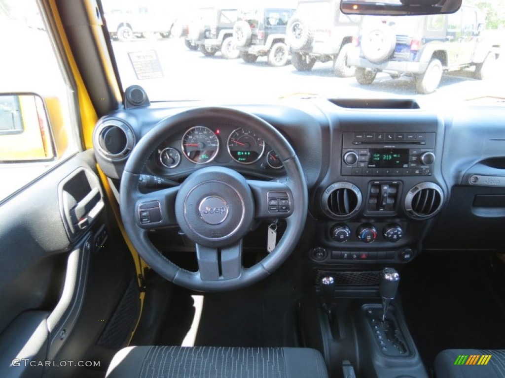 2011 Jeep Wrangler Unlimited Sport 4x4 Black Dashboard Photo #81048864