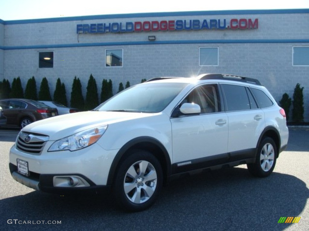 2011 Outback 2.5i Limited Wagon - Satin White Pearl / Warm Ivory photo #1