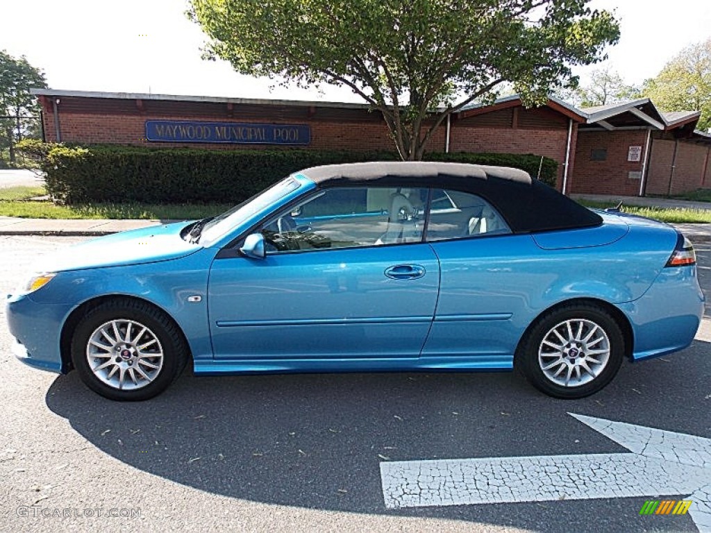 Electric Blue Metallic 2008 Saab 9-3 2.0T Convertible Exterior Photo #81052528