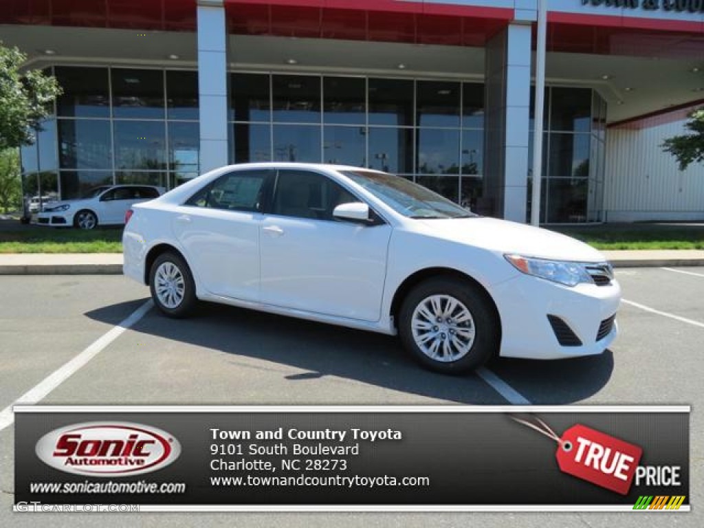 2013 Camry LE - Super White / Ivory photo #1